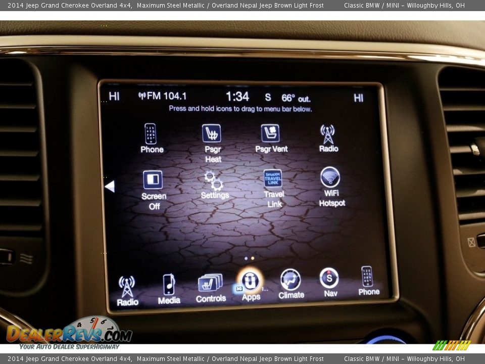 2014 Jeep Grand Cherokee Overland 4x4 Maximum Steel Metallic / Overland Nepal Jeep Brown Light Frost Photo #13