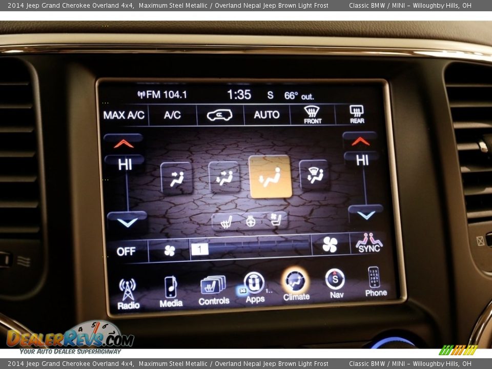 2014 Jeep Grand Cherokee Overland 4x4 Maximum Steel Metallic / Overland Nepal Jeep Brown Light Frost Photo #14