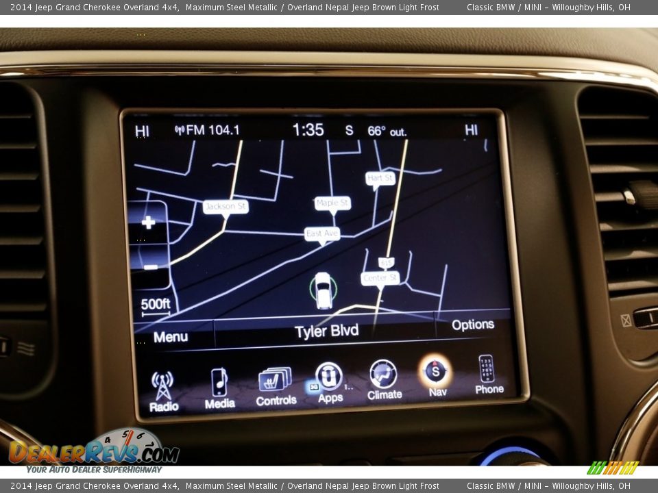 2014 Jeep Grand Cherokee Overland 4x4 Maximum Steel Metallic / Overland Nepal Jeep Brown Light Frost Photo #15