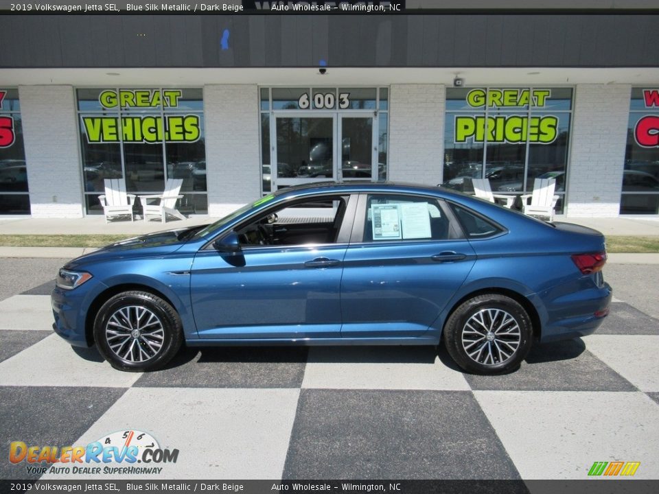 2019 Volkswagen Jetta SEL Blue Silk Metallic / Dark Beige Photo #1