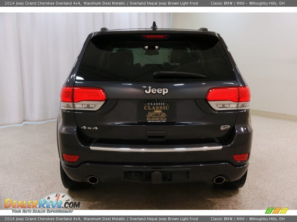 2014 Jeep Grand Cherokee Overland 4x4 Maximum Steel Metallic / Overland Nepal Jeep Brown Light Frost Photo #24
