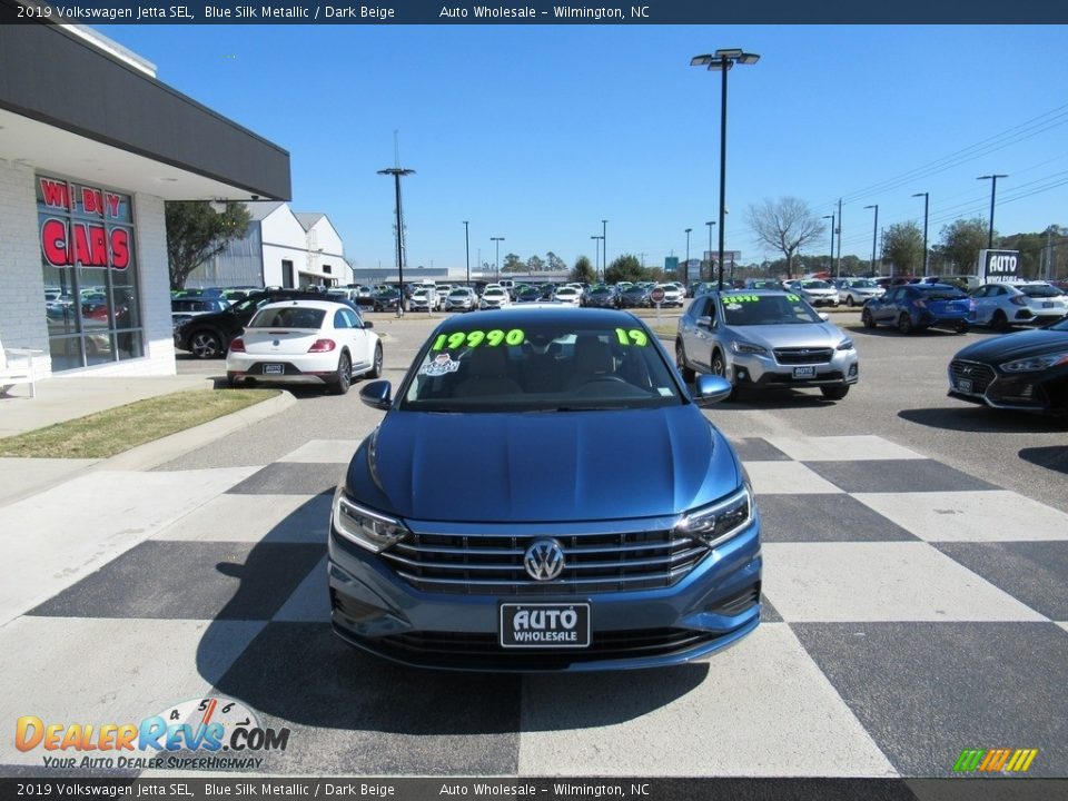 2019 Volkswagen Jetta SEL Blue Silk Metallic / Dark Beige Photo #2