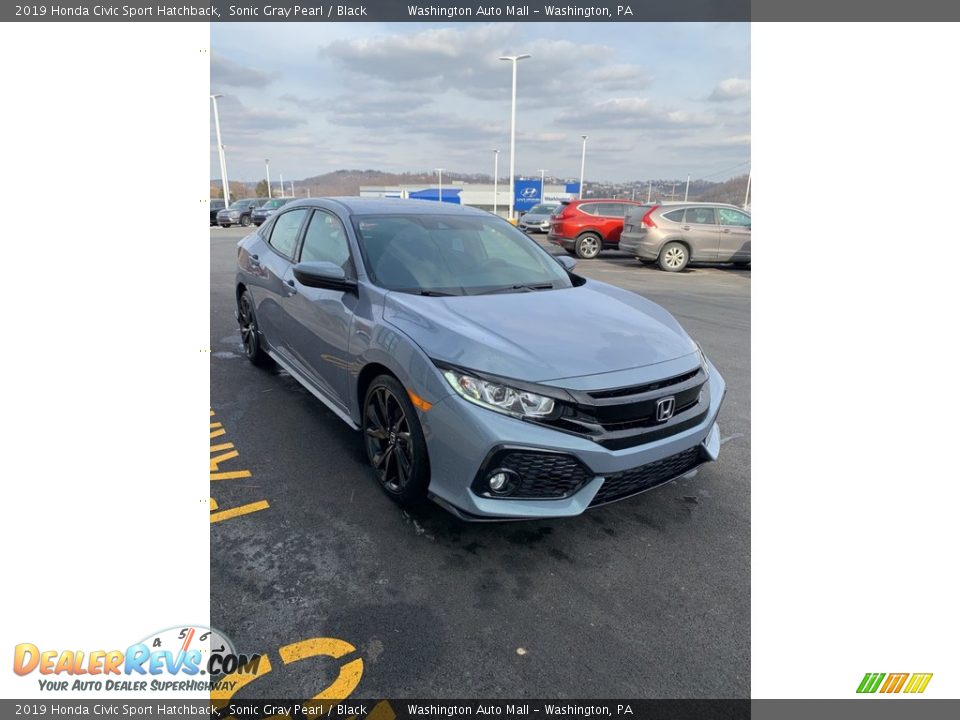 2019 Honda Civic Sport Hatchback Sonic Gray Pearl / Black Photo #4