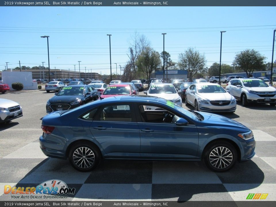 2019 Volkswagen Jetta SEL Blue Silk Metallic / Dark Beige Photo #3