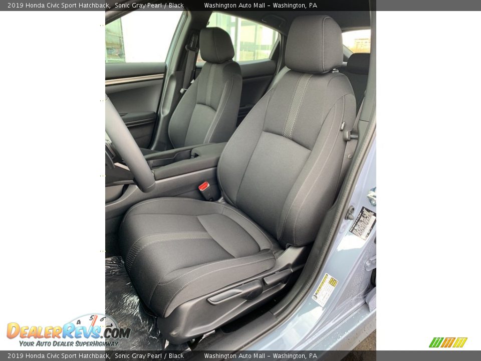 2019 Honda Civic Sport Hatchback Sonic Gray Pearl / Black Photo #12