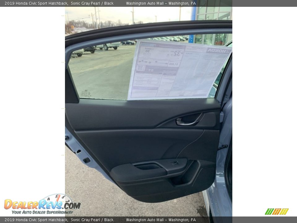 2019 Honda Civic Sport Hatchback Sonic Gray Pearl / Black Photo #16