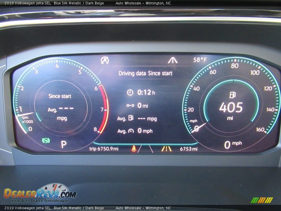 2019 Volkswagen Jetta SEL Blue Silk Metallic / Dark Beige Photo #16
