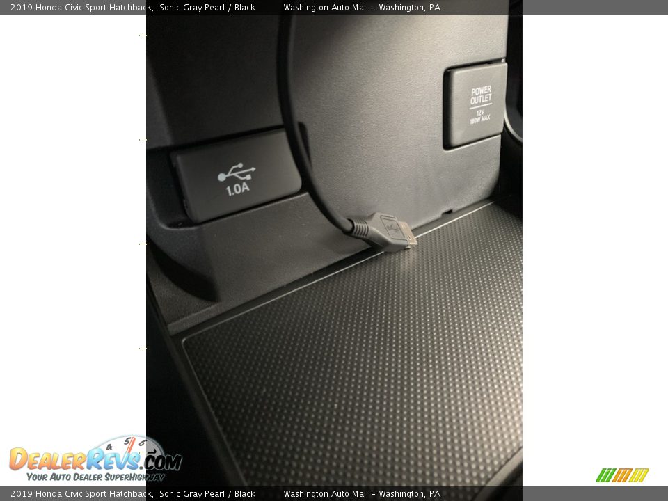 2019 Honda Civic Sport Hatchback Sonic Gray Pearl / Black Photo #36