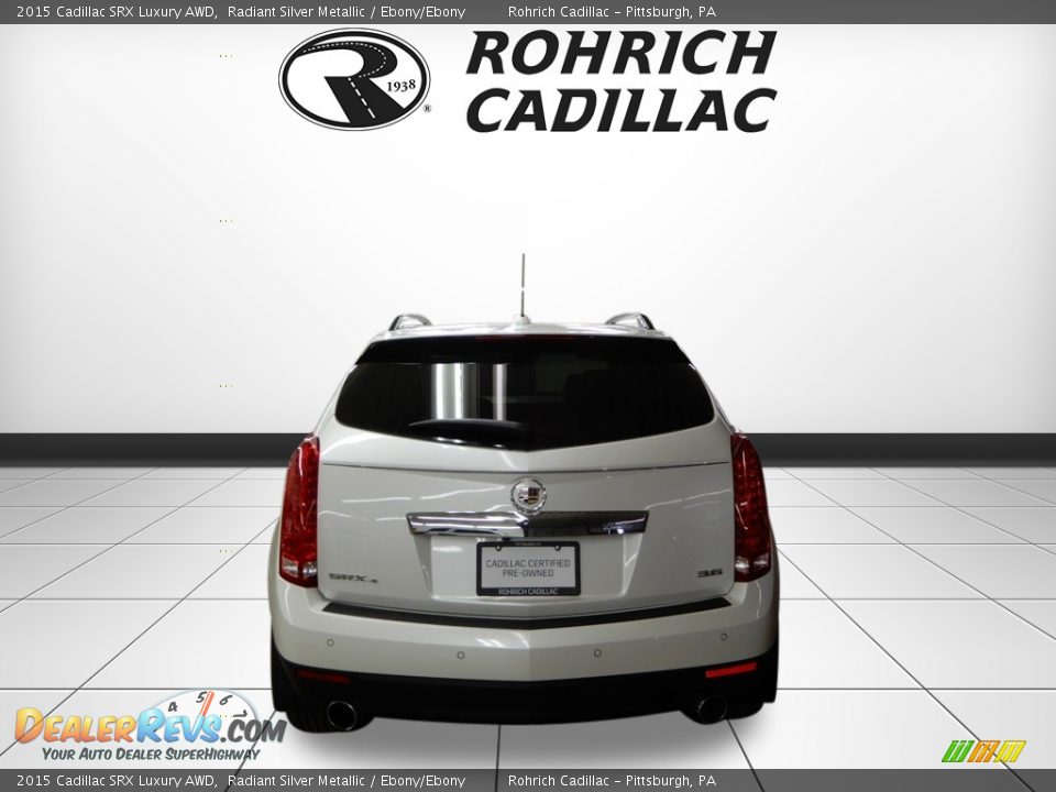 2015 Cadillac SRX Luxury AWD Radiant Silver Metallic / Ebony/Ebony Photo #4