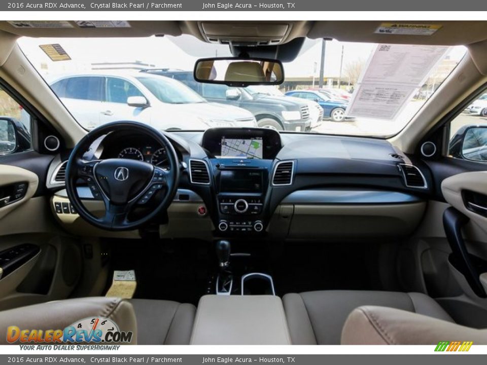 2016 Acura RDX Advance Crystal Black Pearl / Parchment Photo #9