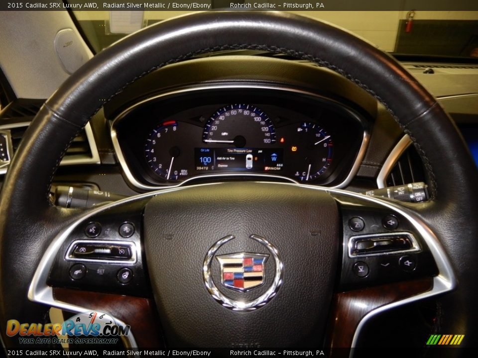 2015 Cadillac SRX Luxury AWD Radiant Silver Metallic / Ebony/Ebony Photo #15