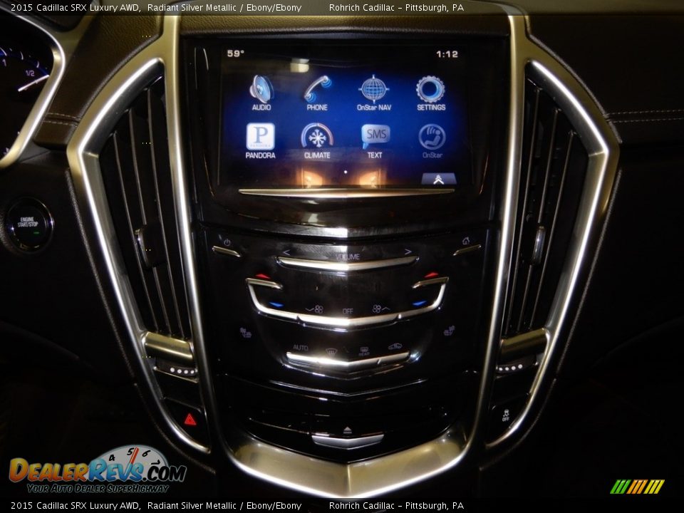 2015 Cadillac SRX Luxury AWD Radiant Silver Metallic / Ebony/Ebony Photo #18