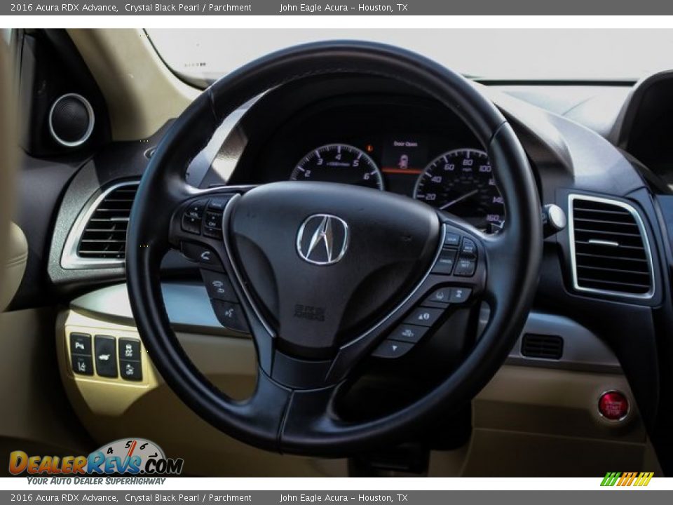 2016 Acura RDX Advance Crystal Black Pearl / Parchment Photo #28