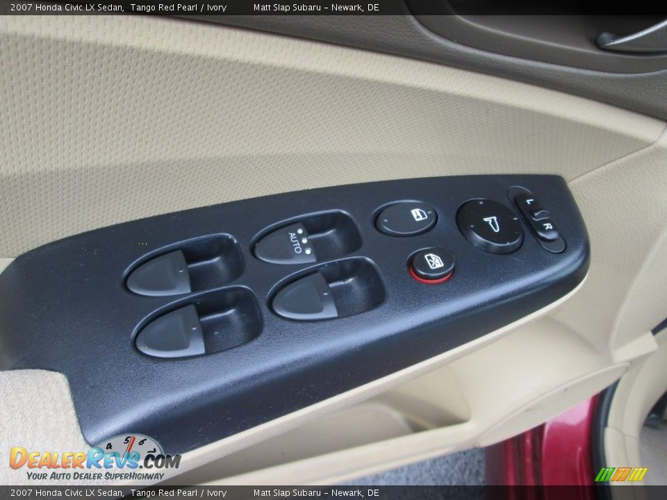 2007 Honda Civic LX Sedan Tango Red Pearl / Ivory Photo #14