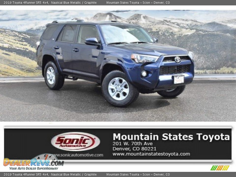 2019 Toyota 4Runner SR5 4x4 Nautical Blue Metallic / Graphite Photo #1