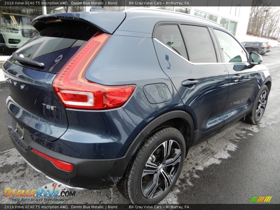 2019 Volvo XC40 T5 Inscription AWD Denim Blue Metallic / Blond Photo #2