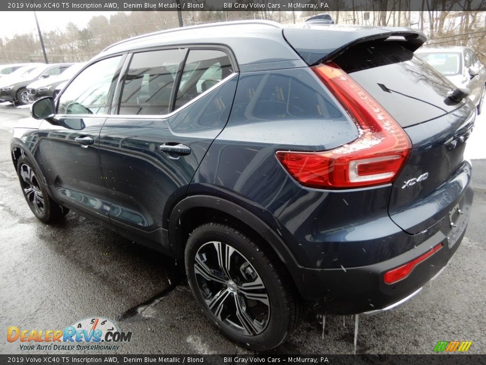 2019 Volvo XC40 T5 Inscription AWD Denim Blue Metallic / Blond Photo #4