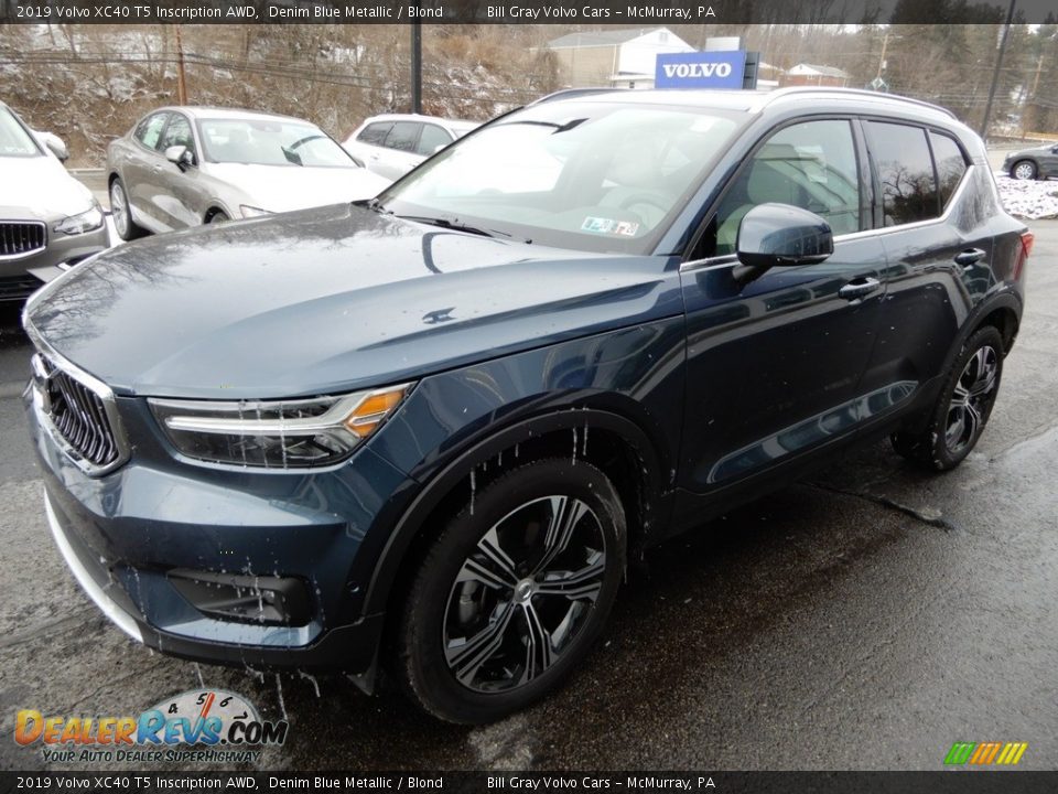 2019 Volvo XC40 T5 Inscription AWD Denim Blue Metallic / Blond Photo #5