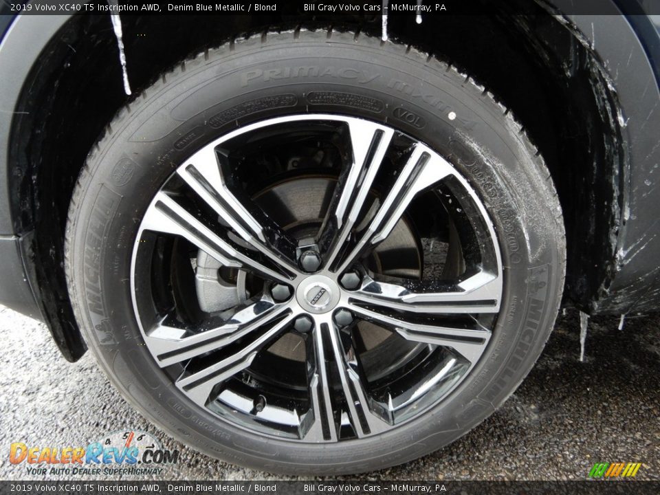 2019 Volvo XC40 T5 Inscription AWD Denim Blue Metallic / Blond Photo #6