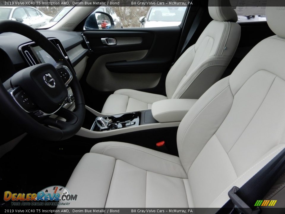 2019 Volvo XC40 T5 Inscription AWD Denim Blue Metallic / Blond Photo #7