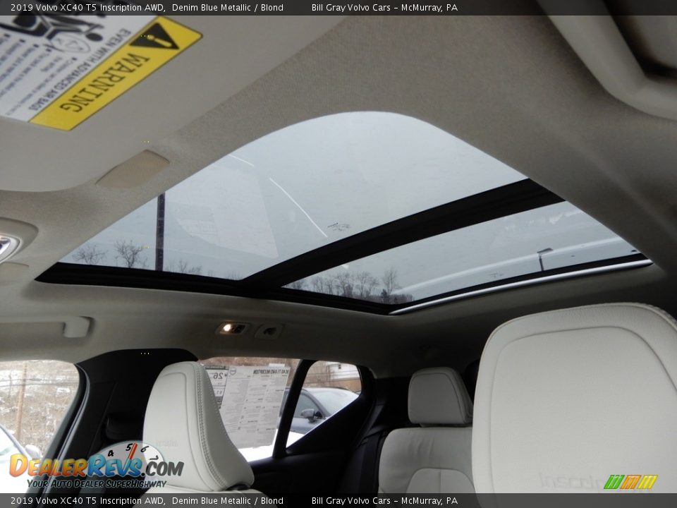 2019 Volvo XC40 T5 Inscription AWD Denim Blue Metallic / Blond Photo #11