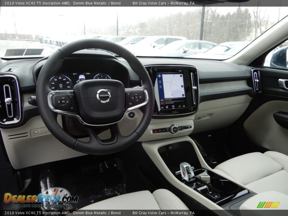 2019 Volvo XC40 T5 Inscription AWD Denim Blue Metallic / Blond Photo #13