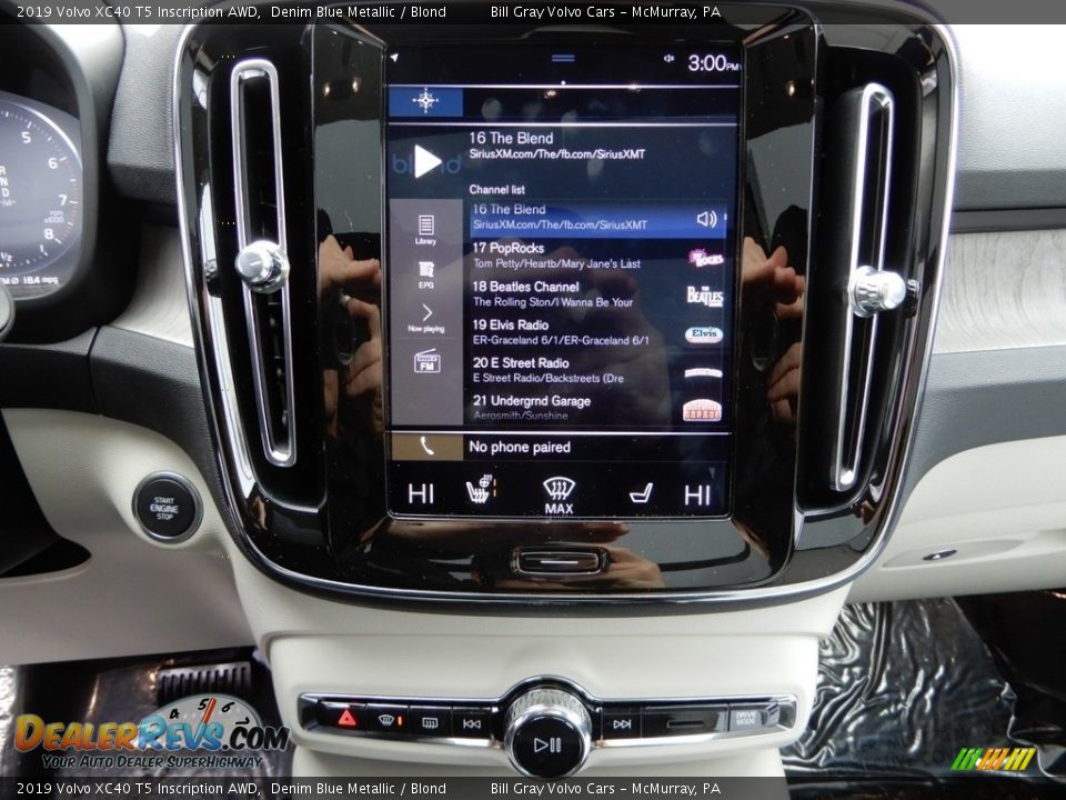 2019 Volvo XC40 T5 Inscription AWD Denim Blue Metallic / Blond Photo #15