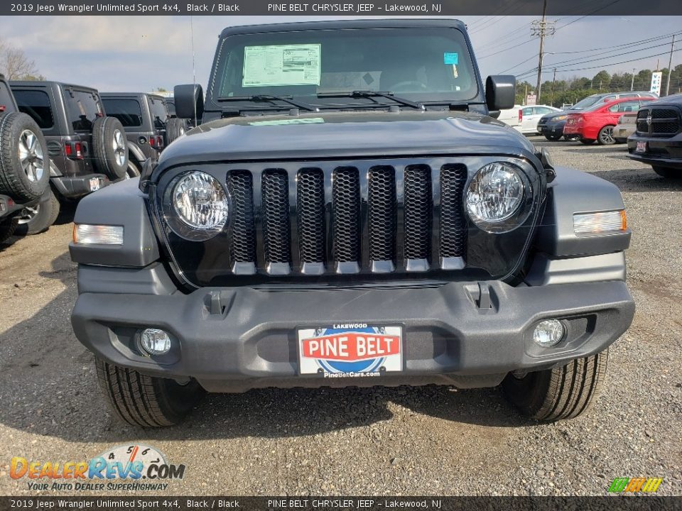 2019 Jeep Wrangler Unlimited Sport 4x4 Black / Black Photo #2
