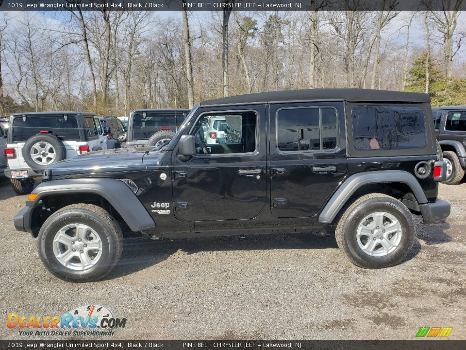 2019 Jeep Wrangler Unlimited Sport 4x4 Black / Black Photo #3