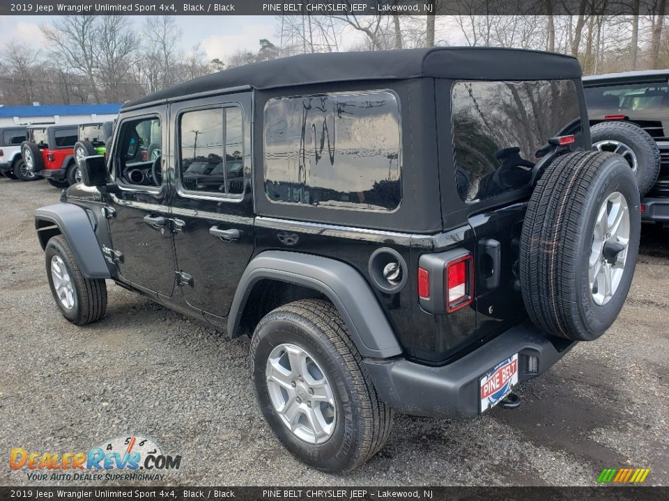 2019 Jeep Wrangler Unlimited Sport 4x4 Black / Black Photo #4