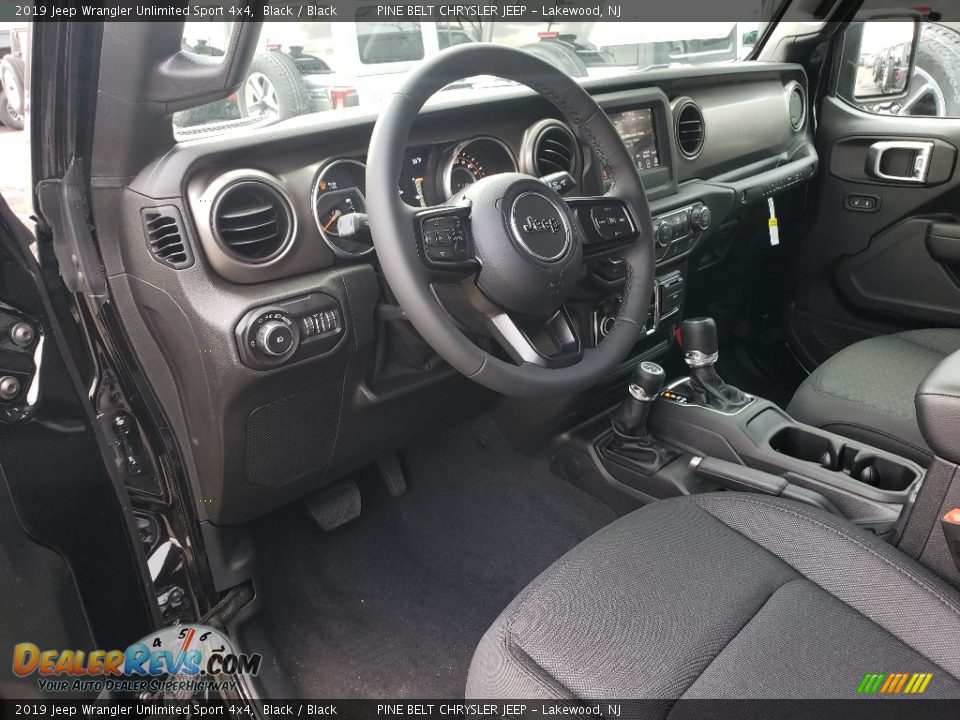 2019 Jeep Wrangler Unlimited Sport 4x4 Black / Black Photo #6
