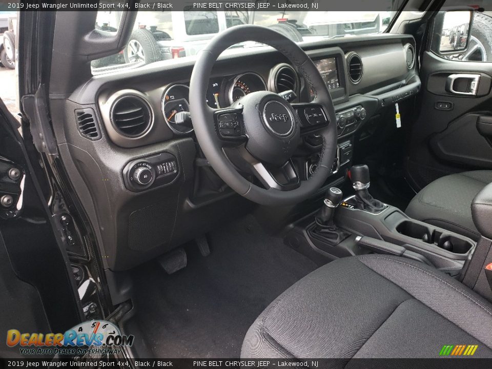 2019 Jeep Wrangler Unlimited Sport 4x4 Black / Black Photo #7