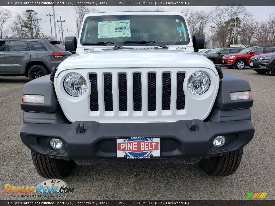 2019 Jeep Wrangler Unlimited Sport 4x4 Bright White / Black Photo #2