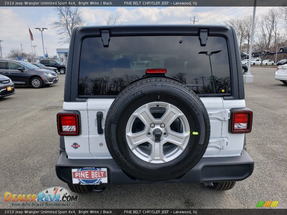 2019 Jeep Wrangler Unlimited Sport 4x4 Bright White / Black Photo #5