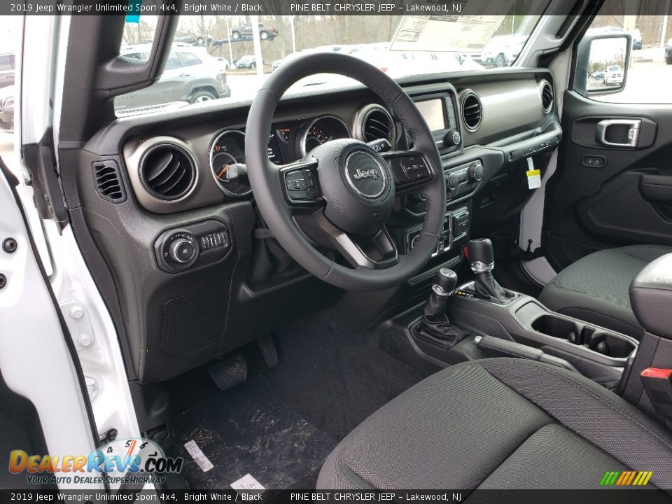 2019 Jeep Wrangler Unlimited Sport 4x4 Bright White / Black Photo #7