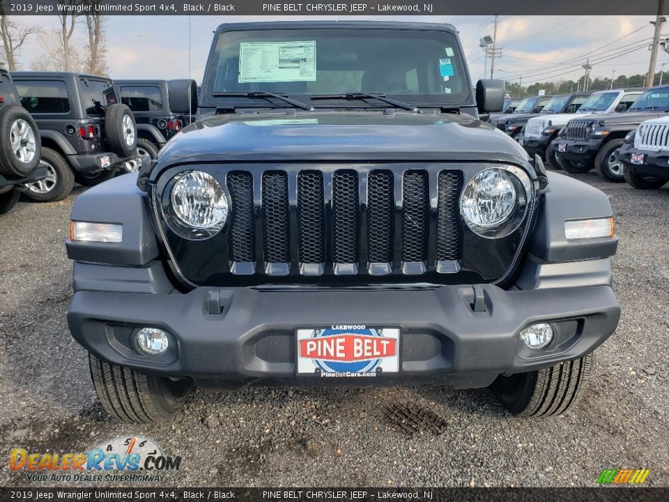 2019 Jeep Wrangler Unlimited Sport 4x4 Black / Black Photo #2