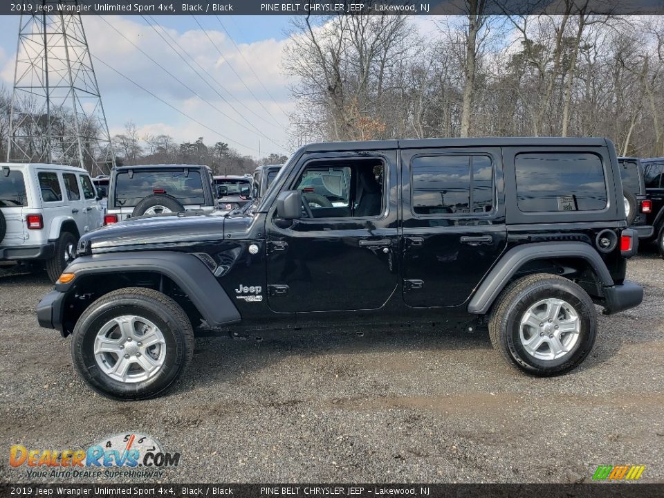 2019 Jeep Wrangler Unlimited Sport 4x4 Black / Black Photo #3