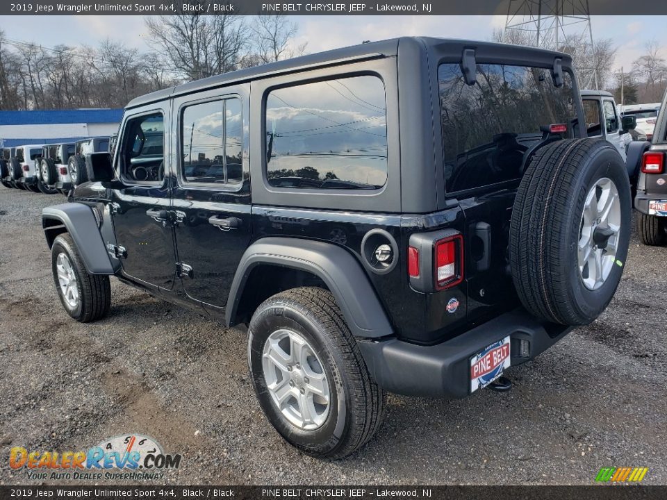 2019 Jeep Wrangler Unlimited Sport 4x4 Black / Black Photo #4