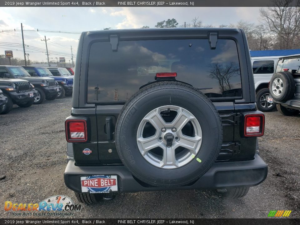 2019 Jeep Wrangler Unlimited Sport 4x4 Black / Black Photo #5