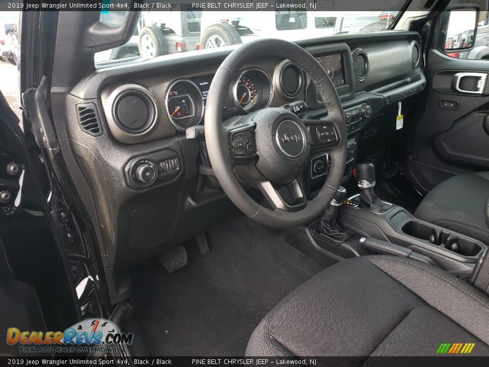 2019 Jeep Wrangler Unlimited Sport 4x4 Black / Black Photo #7