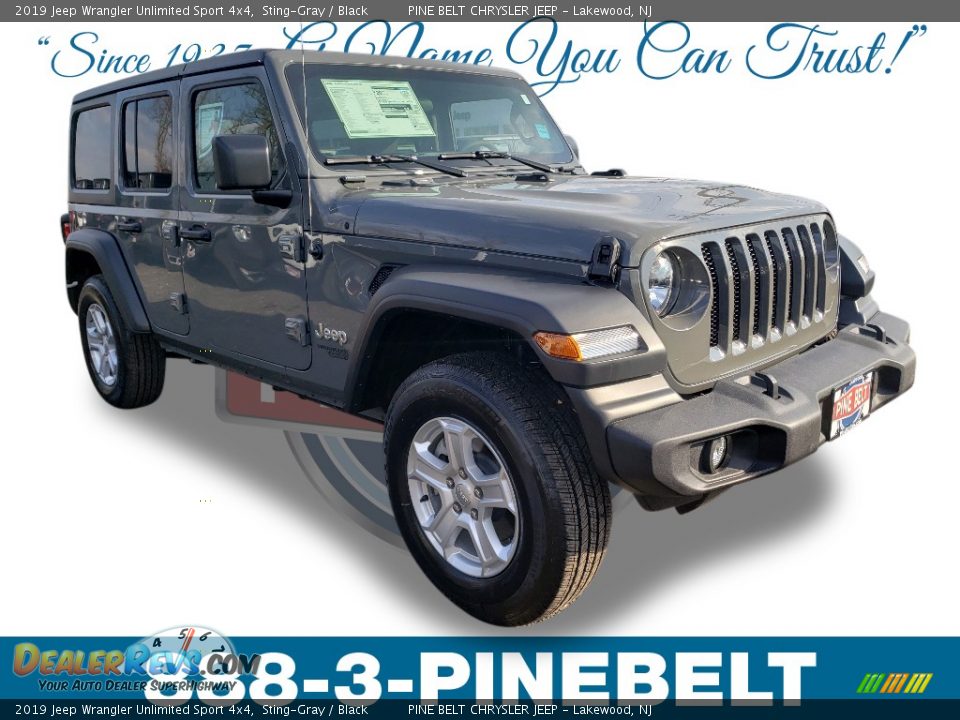 2019 Jeep Wrangler Unlimited Sport 4x4 Sting-Gray / Black Photo #1