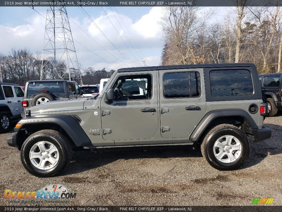 2019 Jeep Wrangler Unlimited Sport 4x4 Sting-Gray / Black Photo #3