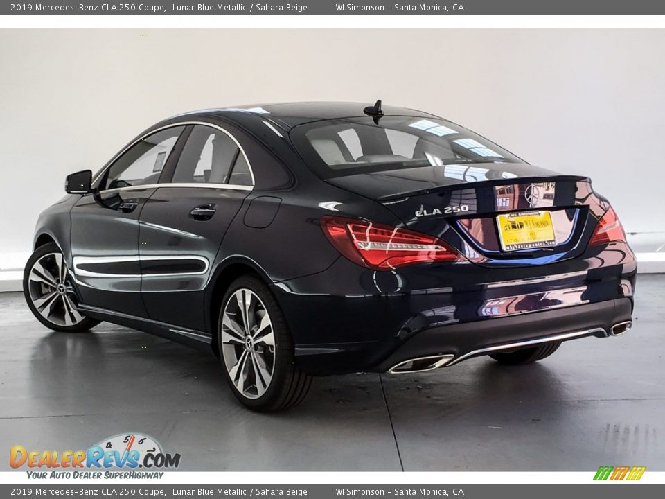 2019 Mercedes-Benz CLA 250 Coupe Lunar Blue Metallic / Sahara Beige Photo #2