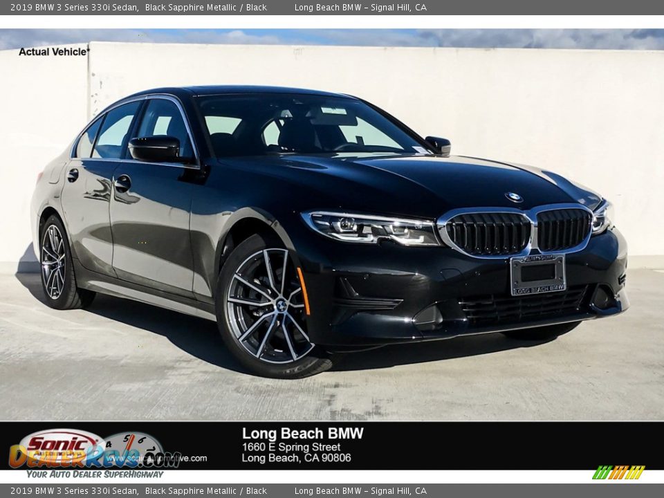 2019 BMW 3 Series 330i Sedan Black Sapphire Metallic / Black Photo #1