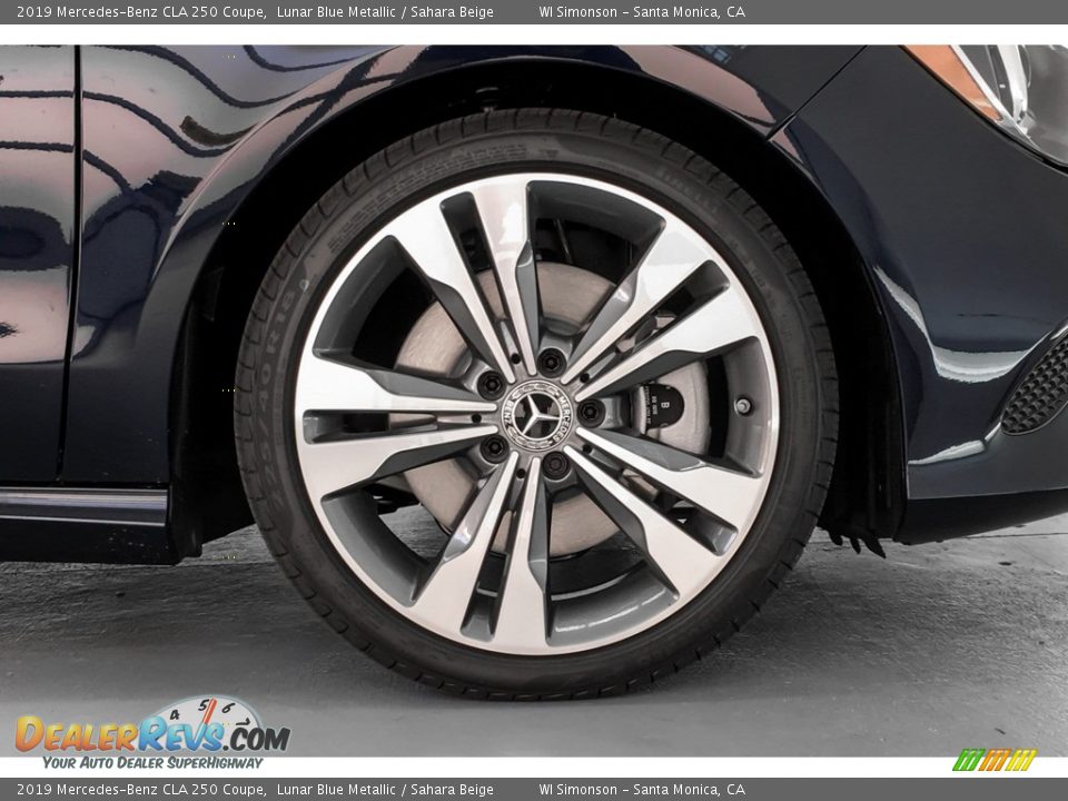 2019 Mercedes-Benz CLA 250 Coupe Lunar Blue Metallic / Sahara Beige Photo #9