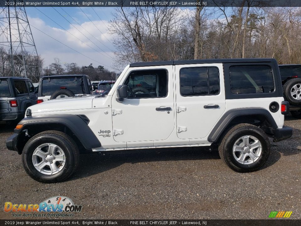 2019 Jeep Wrangler Unlimited Sport 4x4 Bright White / Black Photo #3