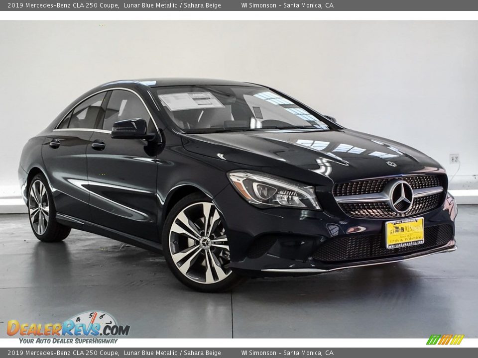 2019 Mercedes-Benz CLA 250 Coupe Lunar Blue Metallic / Sahara Beige Photo #12