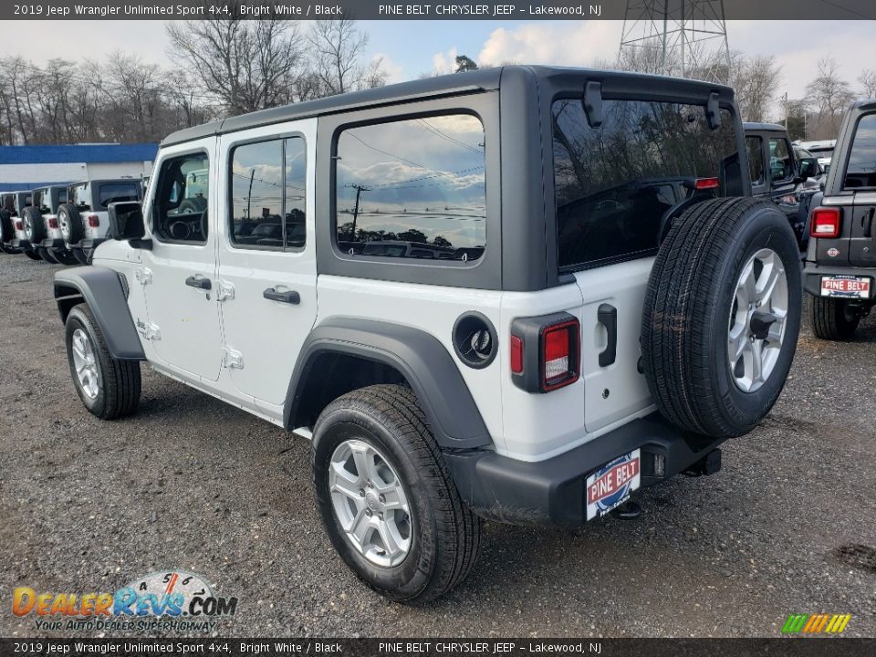 2019 Jeep Wrangler Unlimited Sport 4x4 Bright White / Black Photo #4