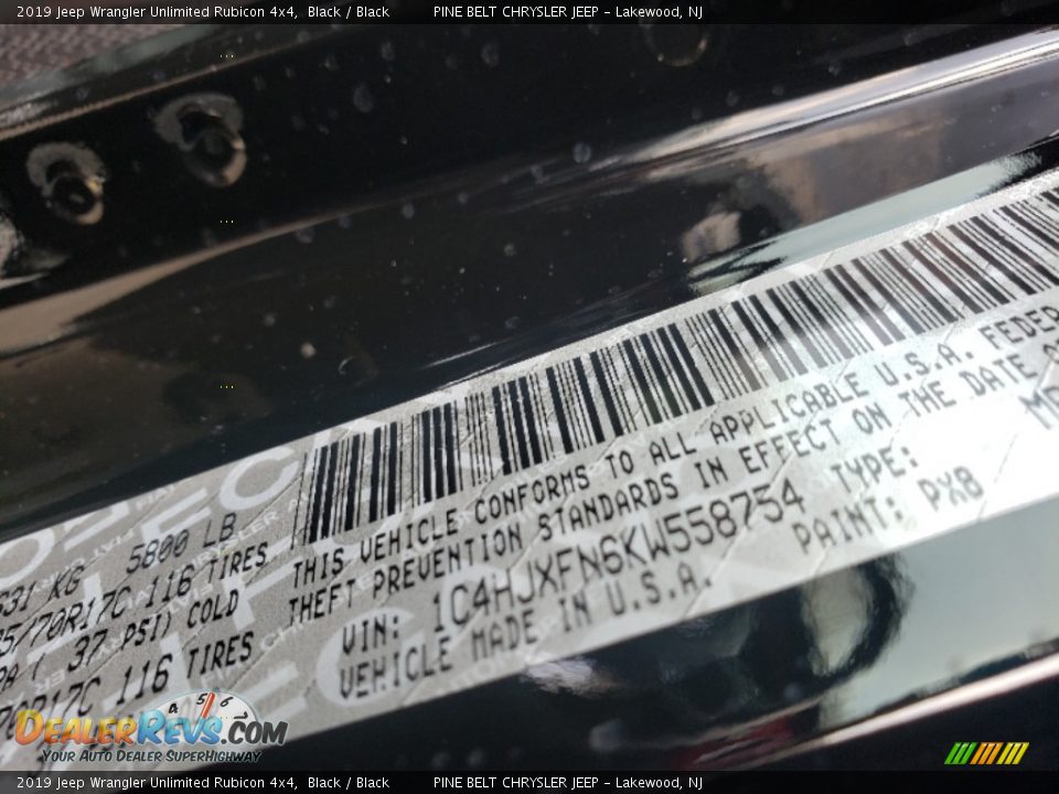 2019 Jeep Wrangler Unlimited Rubicon 4x4 Black / Black Photo #9