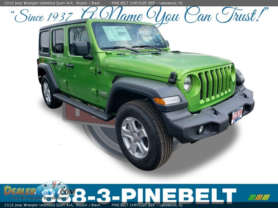 2019 Jeep Wrangler Unlimited Sport 4x4 Mojito! / Black Photo #1